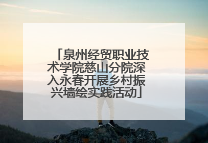 泉州经贸职业技术学院慈山分院深入永春开展乡村振兴墙绘实践活动