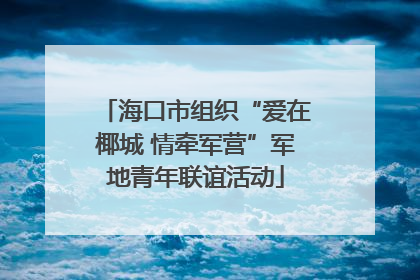 海口市组织“爱在椰城 情牵军营”军地青年联谊活动