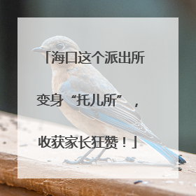 海口这个派出所变身“托儿所”，收获家长狂赞！