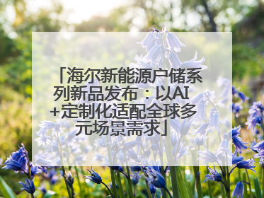 海尔新能源户储系列新品发布：以AI+定制化适配全球多元场景需求