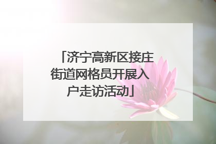 济宁高新区接庄街道网格员开展入户走访活动