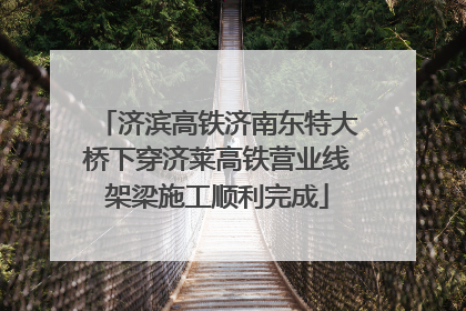 济滨高铁济南东特大桥下穿济莱高铁营业线架梁施工顺利完成