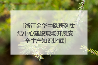 浙江金华中欧班列集结中心建设现场开展安全生产知识比武