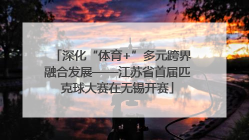 深化“体育+”多元跨界融合发展——江苏省首届匹克球大赛在无锡开赛