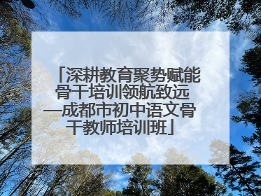深耕教育聚势赋能 骨干培训领航致远—成都市初中语文骨干教师培训班
