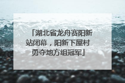 湖北省龙舟赛阳新站闭幕，阳新下屋村勇夺地方组冠军