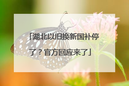 湖北以旧换新国补停了？官方回应来了