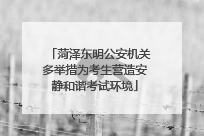 菏泽东明公安机关多举措为考生营造安静和谐考试环境