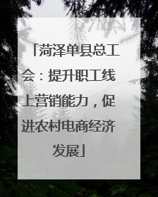 菏泽单县总工会：提升职工线上营销能力，促进农村电商经济发展