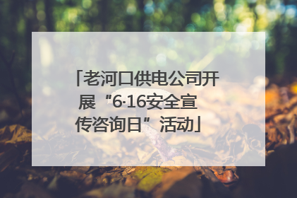 老河口供电公司开展“6·16安全宣传咨询日”活动