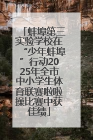 蚌埠第三实验学校在“少年蚌埠”行动2025年全市中小学生体育联赛啦啦操比赛中获佳绩