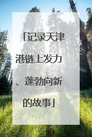 记录天津港链上发力、蓬勃向新的故事