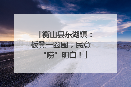 衡山县东湖镇：板凳一圈围，民意“唠”明白！