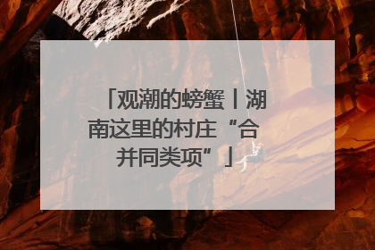 观潮的螃蟹丨湖南这里的村庄“合并同类项”