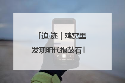 追·迹｜鸡窝里发现明代抱鼓石