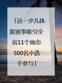 这一少儿体能赛事吸引全省11个地市500名小选手参与