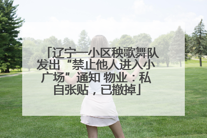 辽宁一小区秧歌舞队发出“禁止他人进入小广场”通知 物业：私自张贴，已撤掉