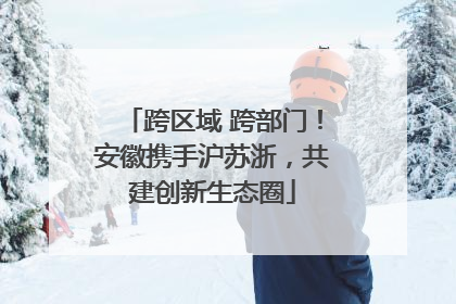 跨区域 跨部门！安徽携手沪苏浙，共建创新生态圈