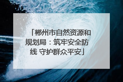郴州市自然资源和规划局：筑牢安全防线 守护群众平安