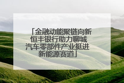 金融动能聚链向新 恒丰银行助力聊城汽车零部件产业挺进新能源赛道