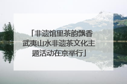 非遗馆里茶韵飘香 武夷山水非遗茶文化主题活动在京举行