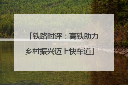 铁路时评：高铁助力乡村振兴迈上快车道