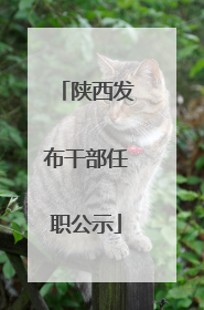 陕西发布干部任职公示