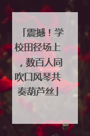 震撼！学校田径场上，数百人同吹口风琴共奏葫芦丝