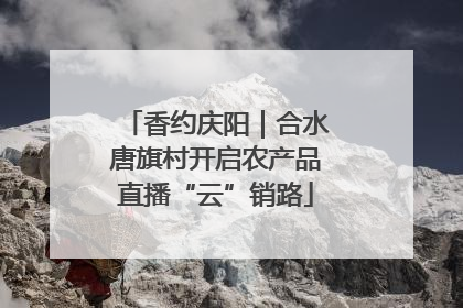 香约庆阳｜合水唐旗村开启农产品直播“云”销路