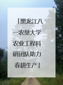 黑龙江八一农垦大学农业工程科研团队助力春耕生产