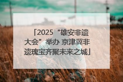 2025“雄安非遗大会”举办 京津冀非遗瑰宝齐聚未来之城