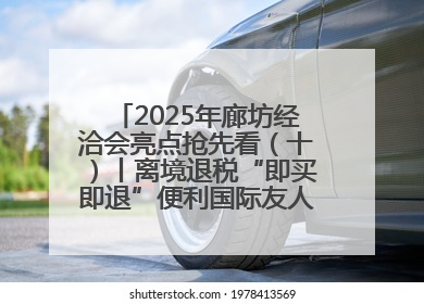 2025年廊坊经洽会亮点抢先看（十）丨离境退税“即买即退”便利国际友人“买买买”