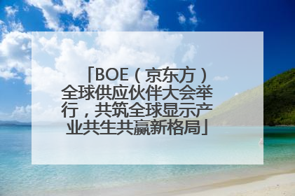 BOE（京东方）全球供应伙伴大会举行，共筑全球显示产业共生共赢新格局